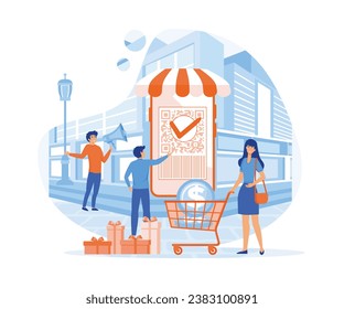 Order confirmation, Online internet shopping sale buy purchase process. flat vector modern illustration 