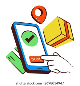 Order confirmed icon in modern design