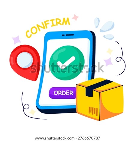 Order confirmed illustration in modern style