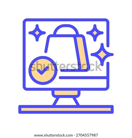 Order Confirmed Line Icon, Outline Symbol for Purchase Approval, Transaction Success, Customer Validation, Ecommerce Completion, and Retail Notification. Vector Sign Icon.