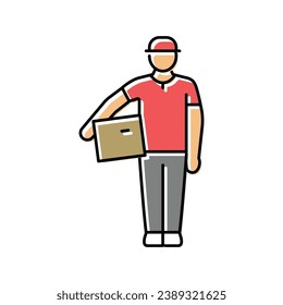 order courier color icon vector. order courier sign. isolated symbol illustration