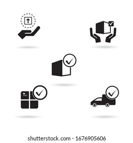 Order delivery icon. Basic solid icon.
