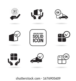 Order delivery icon. Basic solid icon.