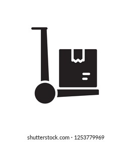 order delivery icon vector design. glyph style