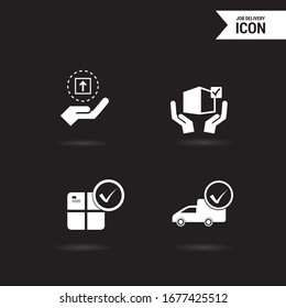 Order delivery icons. Basic solid icon set.