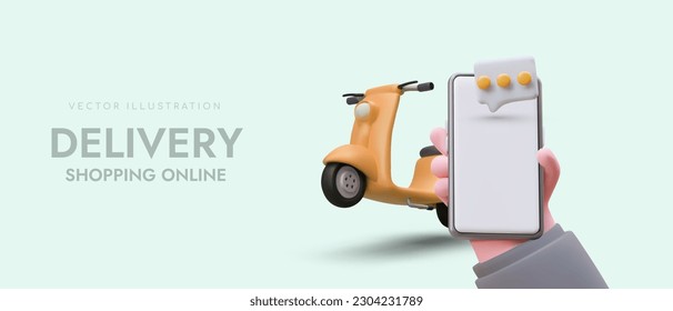 Order delivery online. Application for choosing optimal courier, collecting reviews, rating. Delivery to home and to work. Color volume advertising of transportation services