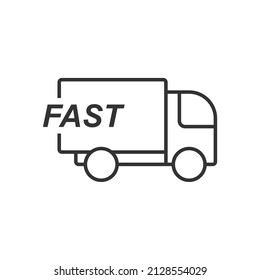 order delivery truck simple icon