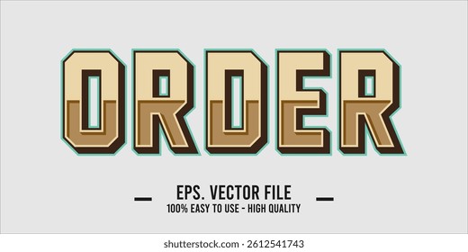 ORDER editable text effect concept
