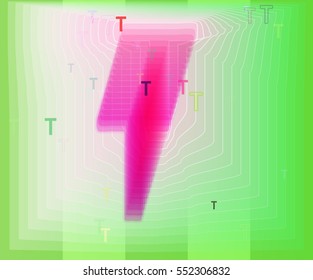 order with fine overlap, digital concept at Alphabet T vector background