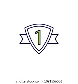 order for first place icon. Element of simple colored web icon for mobile concept and web apps. Isolated order for first place icon can be used for web and mobile. Premium icon on white background