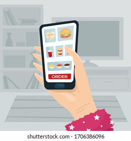 Order food home in the mobile app. Food delivery to your home.