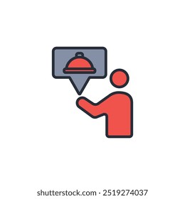 order food icon. vector.Editable stroke.linear style sign for use web design,logo.Symbol illustration.