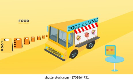 Order Food Online Store Recipe Shopping application with Smart Phone Concept Digital Marketing , Fast Delivery