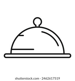 Order food tray icon outline vector. Dinner menu online. Gourmet cook