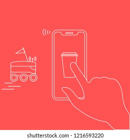 Order foods and drinks in the application on phone and delivery with a robot. Fast and convenient shipping. Free delivery.