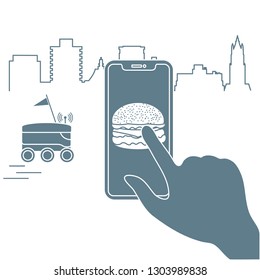 Order foods and drinks in the application on phone and delivery with a robot. Fast and convenient shipping. Free delivery.