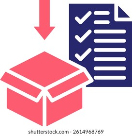 Order Fulfillment Icon Fill Vector Illustration