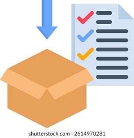 Order Fulfillment Icon Flat Vector Illustration
