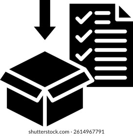 Order Fulfillment Icon Glyph Vector Illustration