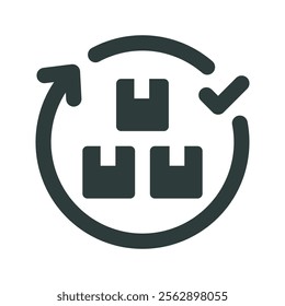 Order fulfillment icon vector illustration. Simple fill style	