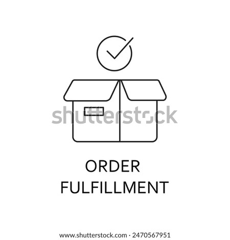 Order Fulfillment, Package Delivery Icon for E commerce and Logistics.