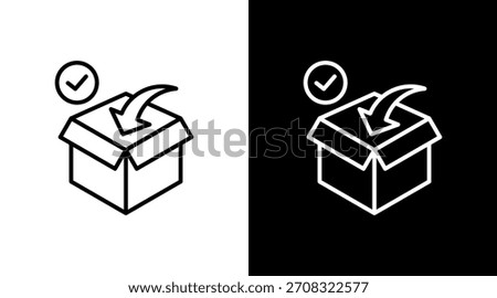 Order Fulfillment White Icon Set Design