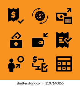 order, fund, total and purchase icon set. Vector illustration for web and design.