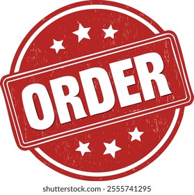 Order Grunge Texture Vector-Distressed Stamp Design