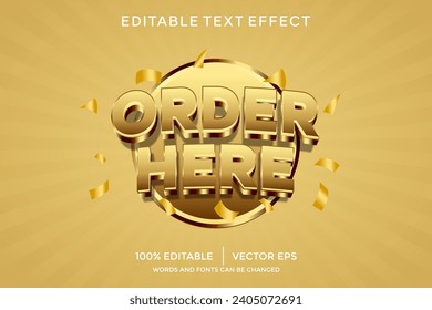 order here 3D text effect template
