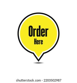 Order Here Logo Vector Graphics