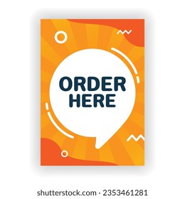 order here poster concept illustration flat design vector eps10. simple, modern style