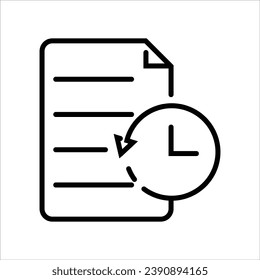 Order history, E-Commerce line web icon. Outline icon. Vector illustration