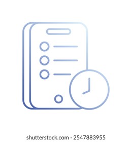 Order history icon isolated on a white background. Vector illustration.