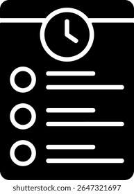 Order History Modern Black Icon Design