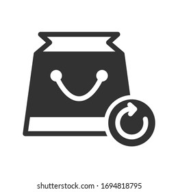 Order history vector icon on white background