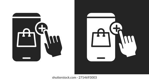 Icono De Pedido En Estilo Glifo Blanco Y Negro