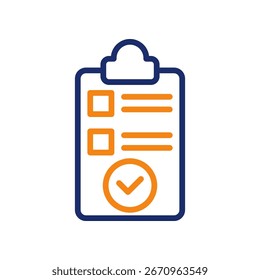 Ilustración vectorial de línea de color de icono de pedido