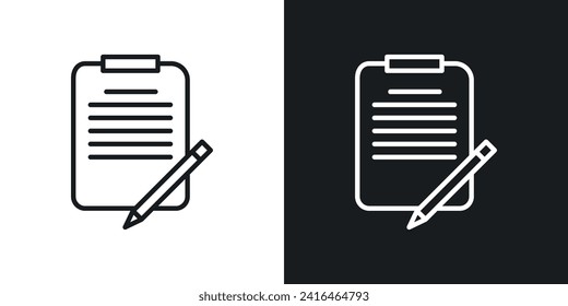 Order icon designed in a line style on white background.