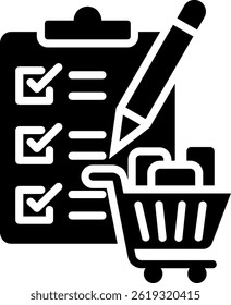 Order Icon Glyph Vector Illustration
