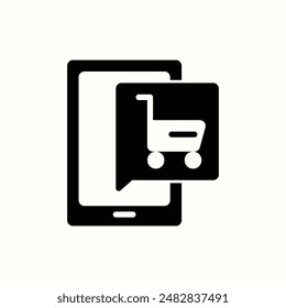 icono de pedido, icono de glifo aislado tema comercio electrónico