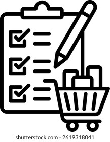 Order Icon Line Vector Illustration