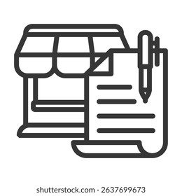 Order Icon Lineal Style Vector Illustration
