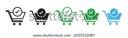 Order icon mark in filled style