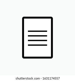 Order Icon. Note, Report. Agenda  Symbol. Applied for Design, Presentation, Website or Apps Elements - Vector.