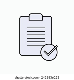 Order Icon. Note, Resume Symbol for Design, Presentation, Website, or Apps Elements - Vector. 