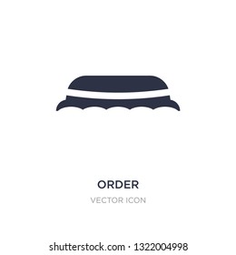 order icon on white background. Simple element illustration from Alcohol concept. order sign icon symbol design.