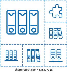 Order icon. set of 6 order outline icons such as binder