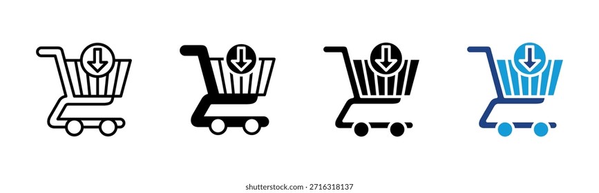 Conjunto de iconos de pedido colección de estilos múltiples