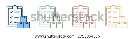 Order Icon Set Multiple Style Collection
