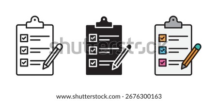 Order icon Vector illustration stroke filled and colored icon set on white background.